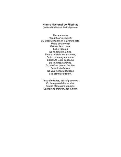 himno nacional filipina|Himno nacional de Filipinas (TA/ES letra) .